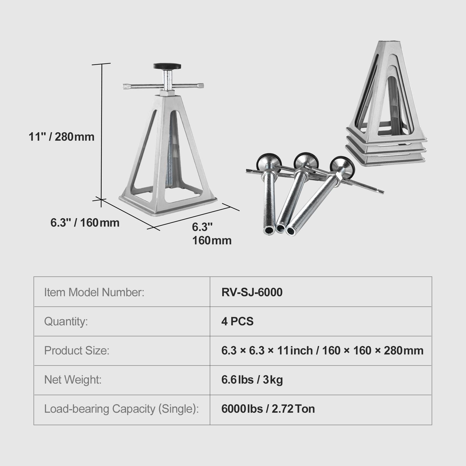 SucceBuy RV Stabilizer Jacks, 4 Pack Aluminum RV Leveling Jacks, Per Jack 6000 Lbs , RV Stack Jacks for RV Travel Trailer Camper
SucceBuy RV Stabilizer Jacks, 4 Pack Aluminum RV Leveling Jacks, Per Jack 6000 Lbs , RV Stack Jacks for RV Travel Trailer Camper