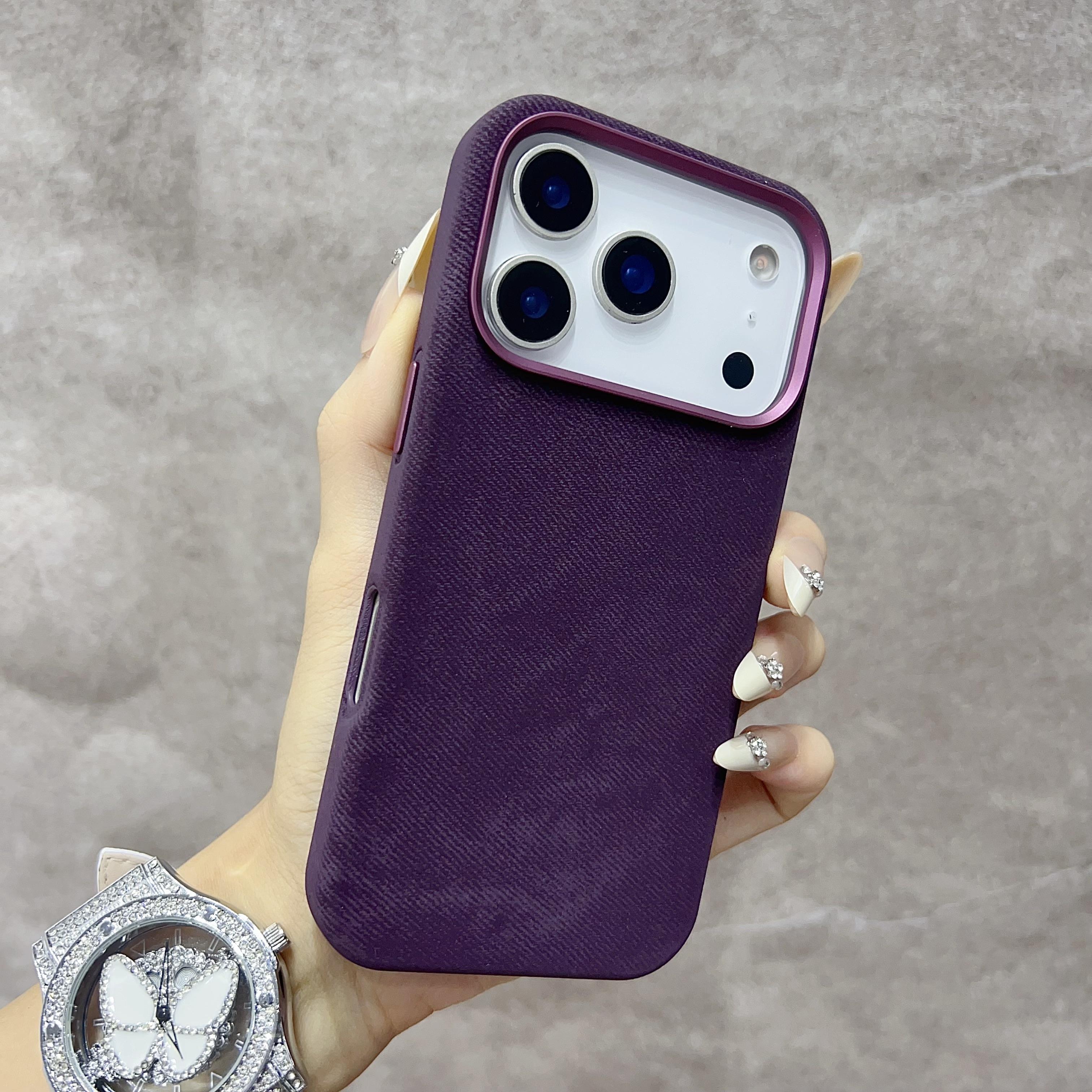 Розкішний чохол зі шкіри з волокнами MagSafe для iPhone 16 Pro 17 Pro Max Plus 17Air, магнітний, для бездротової зарядки, з металевою лінзою, протиударний For iPhone 16 Plus темно-фіолетовий колір
Розкішний чохол зі шкіри з волокнами MagSafe для iPhone 16 Pro 17 Pro Max Plus 17Air, магнітний, для бездротової зарядки, з металевою лінзою, протиударний For iPhone 16 Plus темно-фіолетовий колір