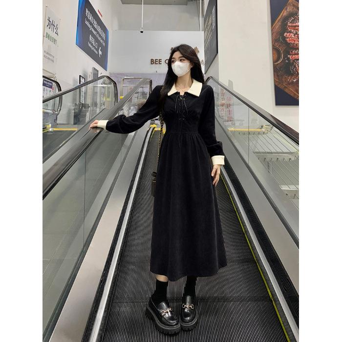 Spring new retro cold wind medium and long waist fungus edge long sleeve dress women s skirt # 2XL чорний
Spring new retro cold wind medium and long waist fungus edge long sleeve dress women s skirt # 2XL чорний