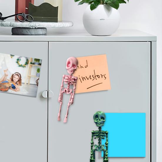 Yousheng 1/6Pcs Poseable Skeleton Refrigerator Magnet Halloween 3D Movable Joints Skeleton Articulated Skeleton Magnetic Fridge Decoration Ornament
Yousheng 1/6Pcs Poseable Skeleton Refrigerator Magnet Halloween 3D Movable Joints Skeleton Articulated Skeleton Magnetic Fridge Decoration Ornament