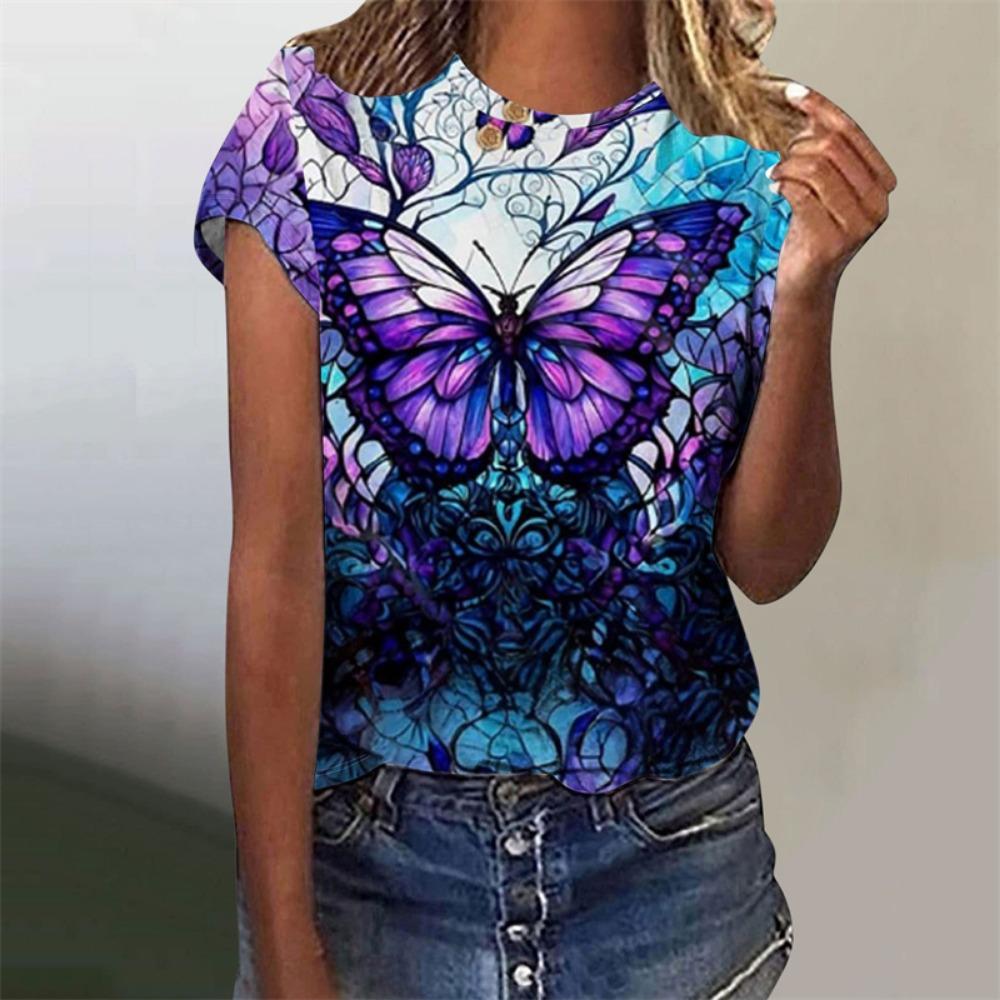 Colorful Butterfly Animal Print T Shirt Women Harajuku Bird Flower Graphic Short Sleeve T Shirts Fashion Graphic O-neck Tee Top 3XL
Colorful Butterfly Animal Print T Shirt Women Harajuku Bird Flower Graphic Short Sleeve T Shirts Fashion Graphic O-neck Tee Top 3XL
