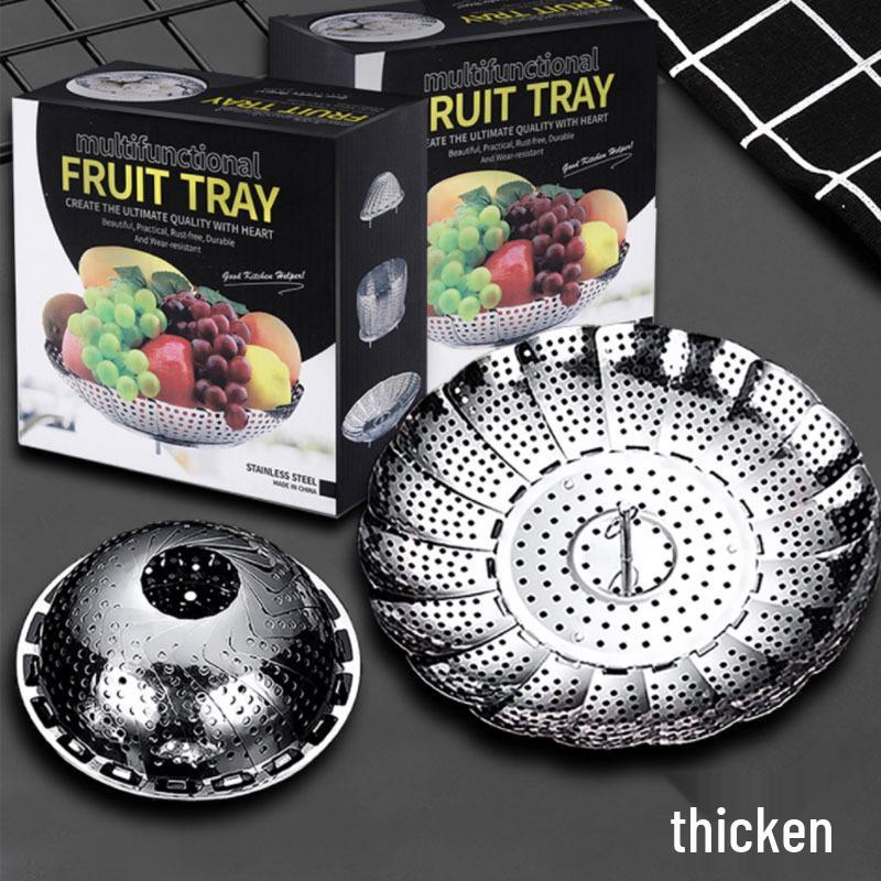 Stainless Steel Retractable Steaming Rack and Foldable Fruit Plate Super Thick, Small, Transparent Bag
Stainless Steel Retractable Steaming Rack and Foldable Fruit Plate Super Thick, Small, Transparent Bag