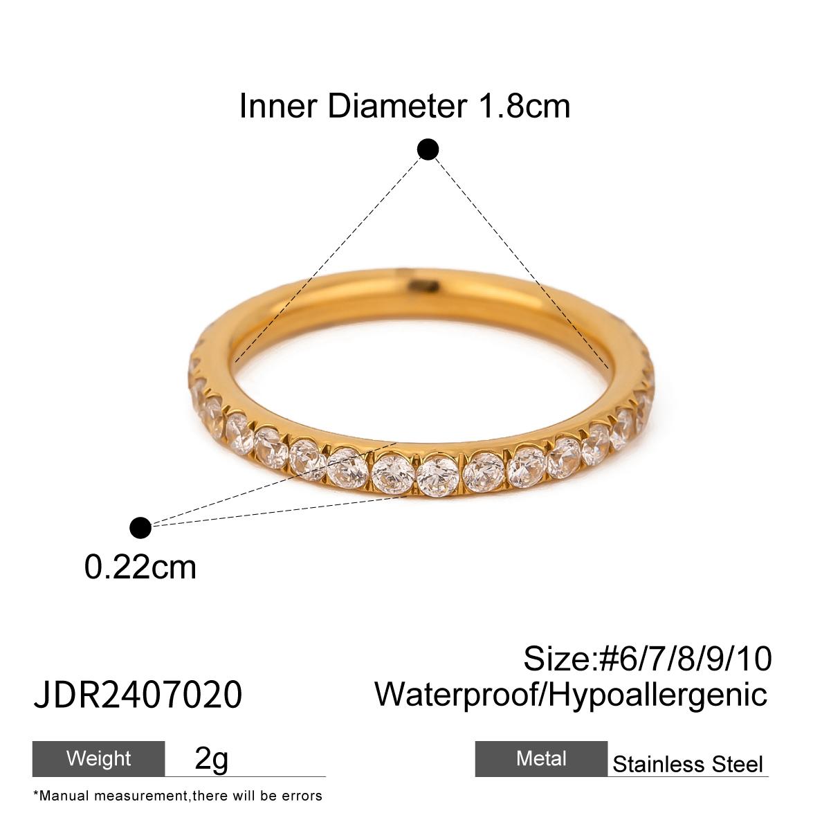 Кольцо Uworld Simple из нержавеющей стали с золотым кубическим цирконием 18 карат с покрытием, минималистское очарование для женщин, модные ювелирные изделия 10
Кольцо Uworld Simple из нержавеющей стали с золотым кубическим цирконием 18 карат с покрытием, минималистское очарование для женщин, модные ювелирные изделия 10