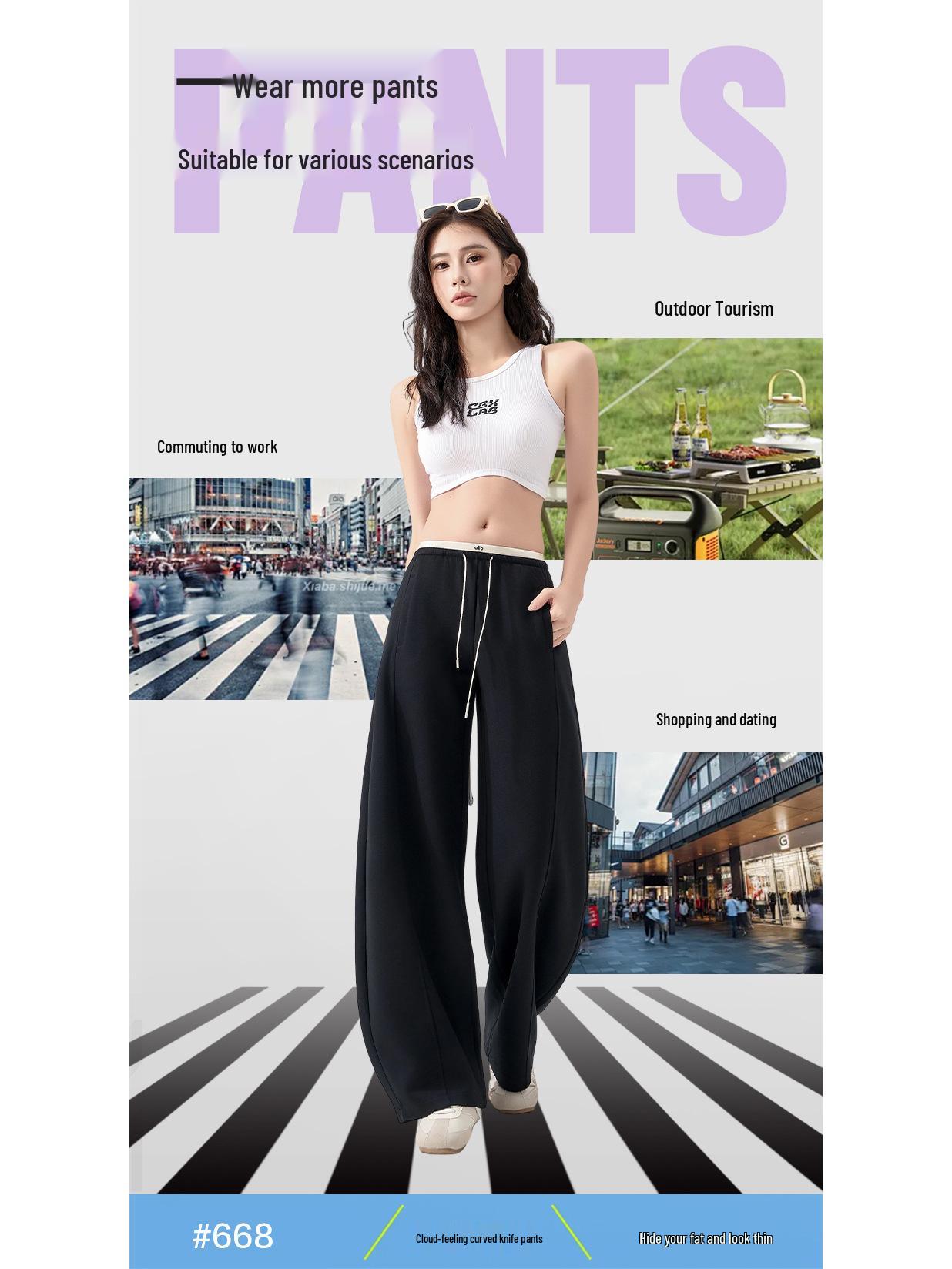 Women s High-Waisted Cloud-Feel Wide-Leg Drawstring Pants - 2026 Spring Collection, Slimming & Versatile Curved Leg Design M 80-100 чорний
Women s High-Waisted Cloud-Feel Wide-Leg Drawstring Pants - 2026 Spring Collection, Slimming & Versatile Curved Leg Design M 80-100 чорний