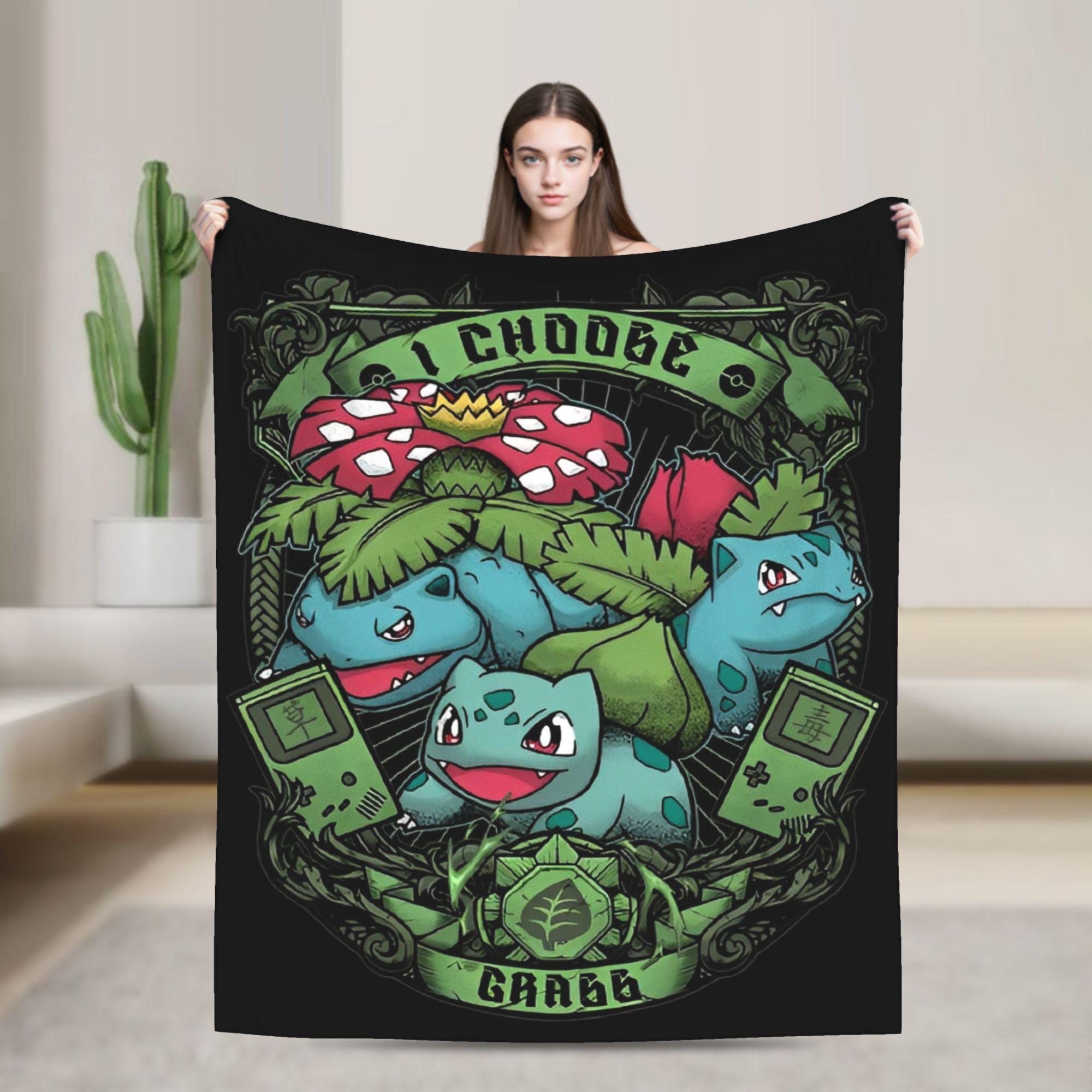 I CHOOSE GRASS Poke-Mon Blanket Coral Fleece Plush Bulbasaur Venusaur Ivysaur Super Warm Throw Blanket for Car Sofa Bedspread 75x90cm
I CHOOSE GRASS Poke-Mon Blanket Coral Fleece Plush Bulbasaur Venusaur Ivysaur Super Warm Throw Blanket for Car Sofa Bedspread 75x90cm