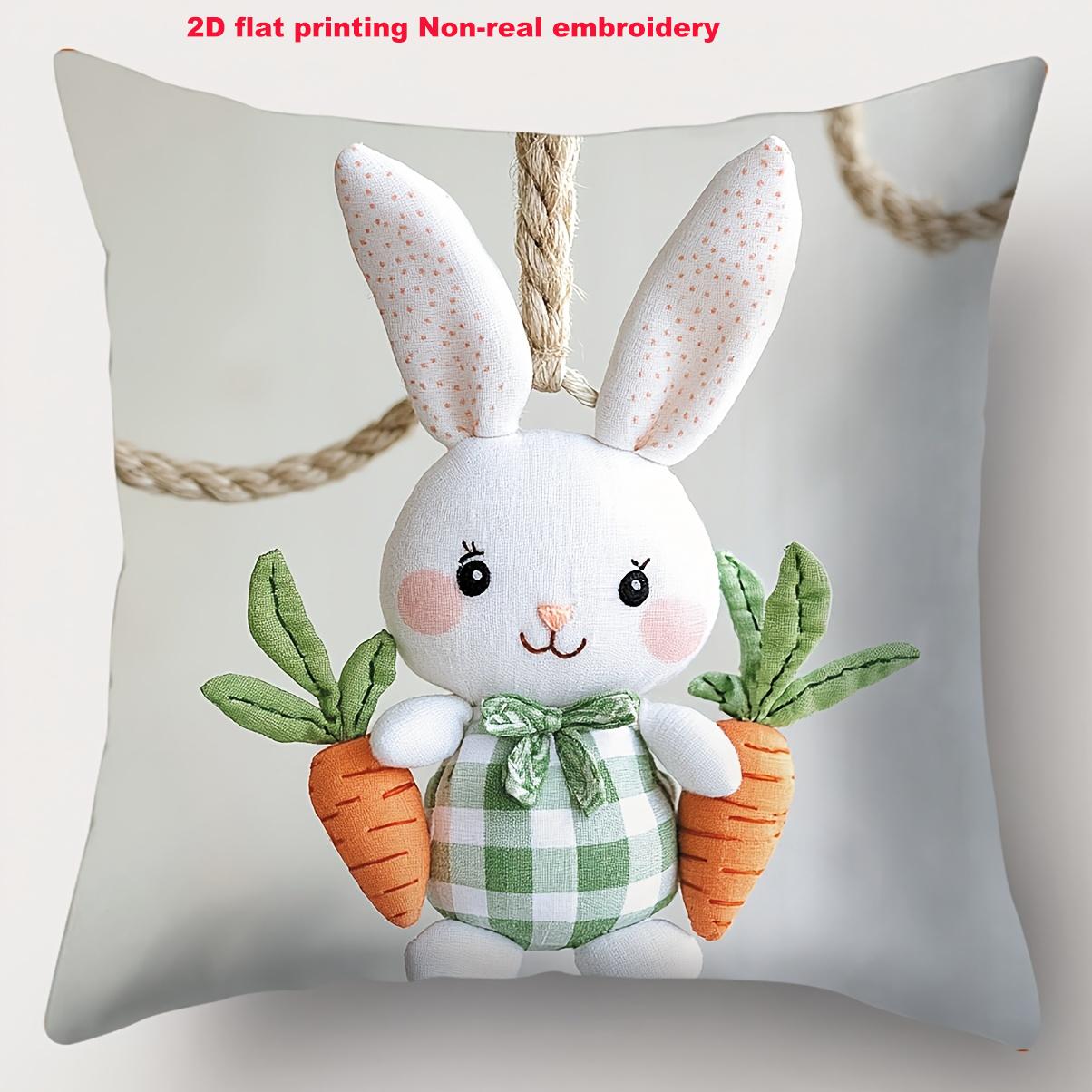 Easter Bunny Carrot Egg Pillow 2D Flat Printing Polyester pillowcase, sofa decorative cushion cov Headboard Pillow 45x45cm
Easter Bunny Carrot Egg Pillow 2D Flat Printing Polyester pillowcase, sofa decorative cushion cov Headboard Pillow 45x45cm