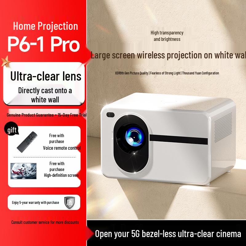 Ultra HD 5G Autofocus Projector for Home: Bedroom & Living Room Phone Connectivity
Ultra HD 5G Autofocus Projector for Home: Bedroom & Living Room Phone Connectivity