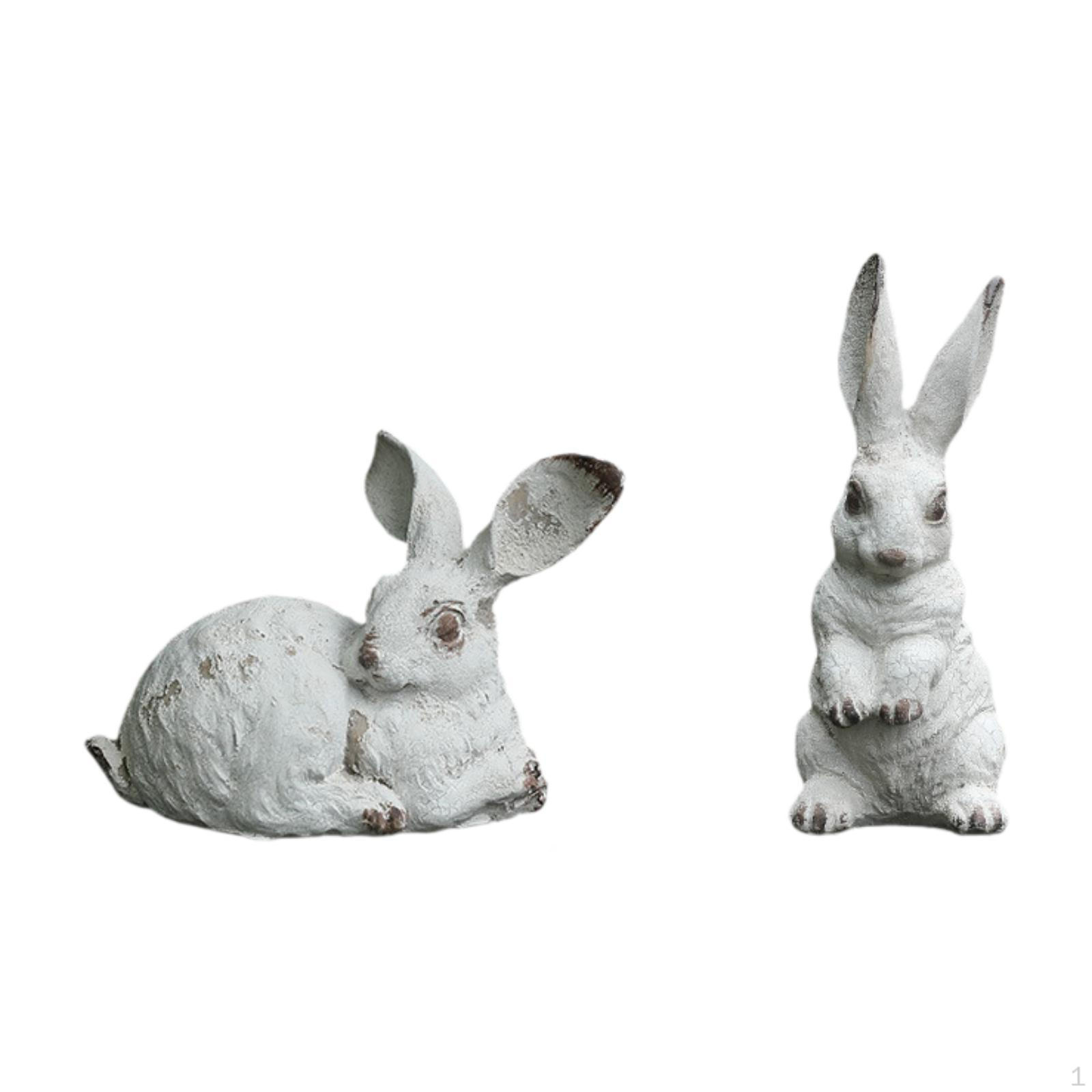 2 статуэтки кроликов, скульптуры животных, фигурки, деревенский, универсальный, садовый декор, настольные украшения
2 статуэтки кроликов, скульптуры животных, фигурки, деревенский, универсальный, садовый декор, настольные украшения