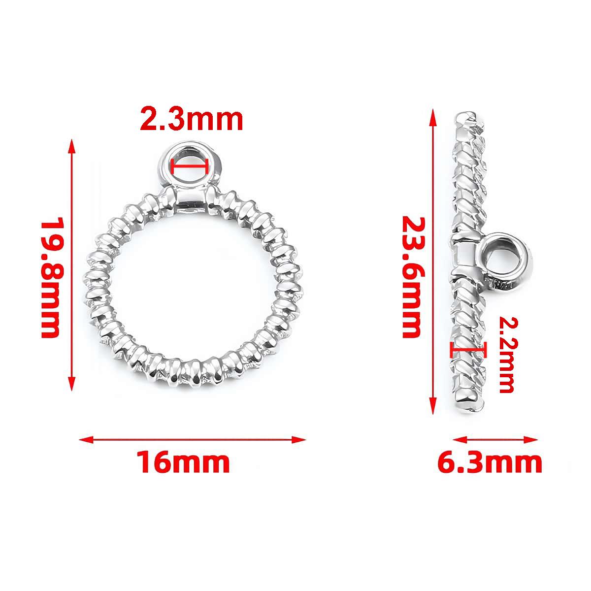 2 Sets Stainless Steel OT Clasp Toggle End Clasps Buckle Connector for Necklaces Bracelets Hook DIY Jewelry Making Accessories Style D -Steel Color
2 Sets Stainless Steel OT Clasp Toggle End Clasps Buckle Connector for Necklaces Bracelets Hook DIY Jewelry Making Accessories Style D -Steel Color