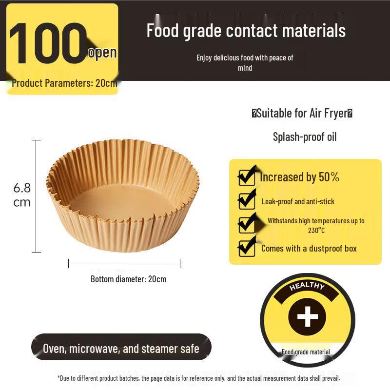 Cooker King Air Fryer Disposable Parchment Liners
Cooker King Air Fryer Disposable Parchment Liners