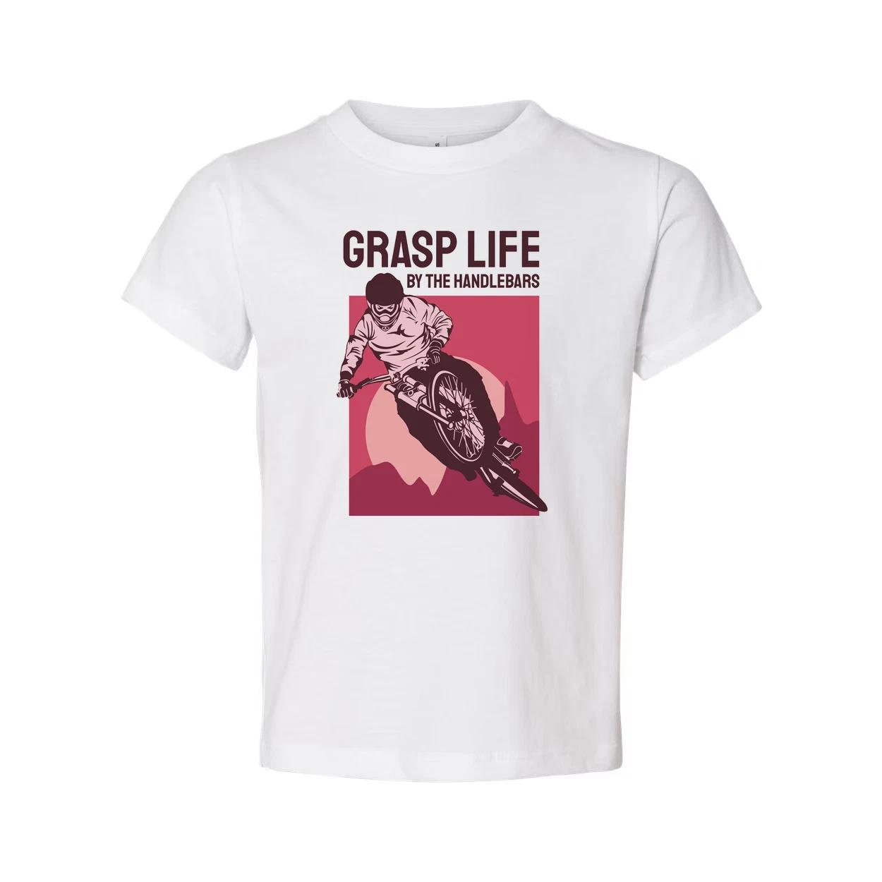 Grasp Life By The Handlebars Bicycle Rider Graphic Unisex Tee For Biking Enthusi L
Grasp Life By The Handlebars Bicycle Rider Graphic Unisex Tee For Biking Enthusi L