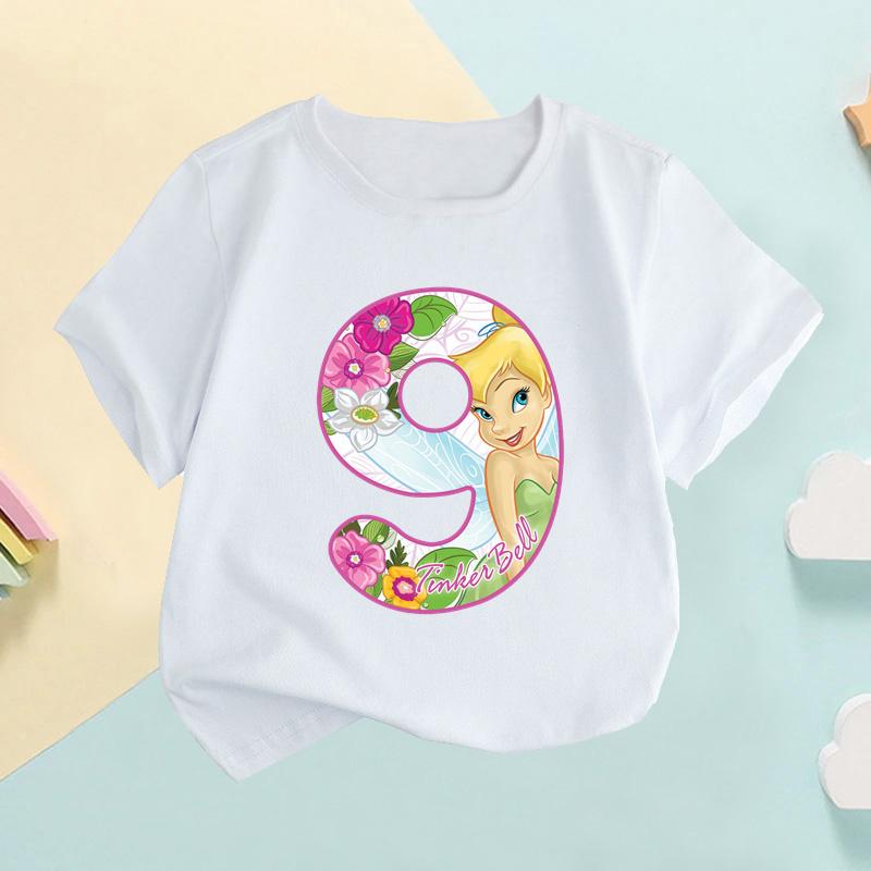 Fairy Tinkerbell Princess Number Printing Children s T-shirt Girl Clothes 100
Fairy Tinkerbell Princess Number Printing Children s T-shirt Girl Clothes 100