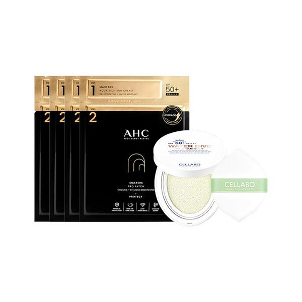 AHC Masters Sun Patch 2-Step (Sunscreen 1.5ml) x 4 Packs + Cellabo Sun Cushion Season 2 23g
AHC Masters Sun Patch 2-Step (Sunscreen 1.5ml) x 4 Packs + Cellabo Sun Cushion Season 2 23g