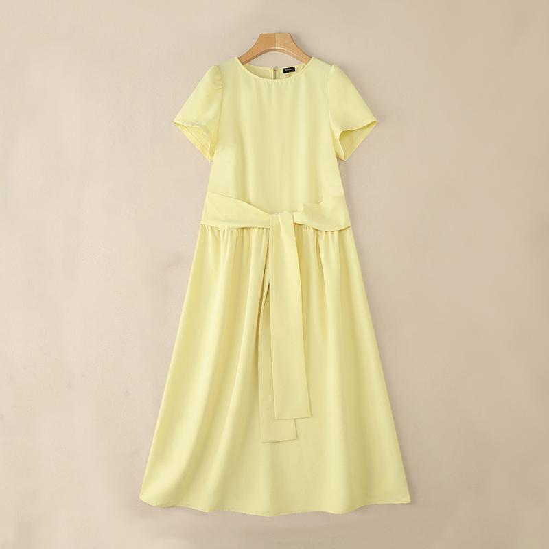 VONDA Women Round Neck Short Sleeve Belt Waist Baggy Casual Long Dress 2XL жёлтый
VONDA Women Round Neck Short Sleeve Belt Waist Baggy Casual Long Dress 2XL жёлтый