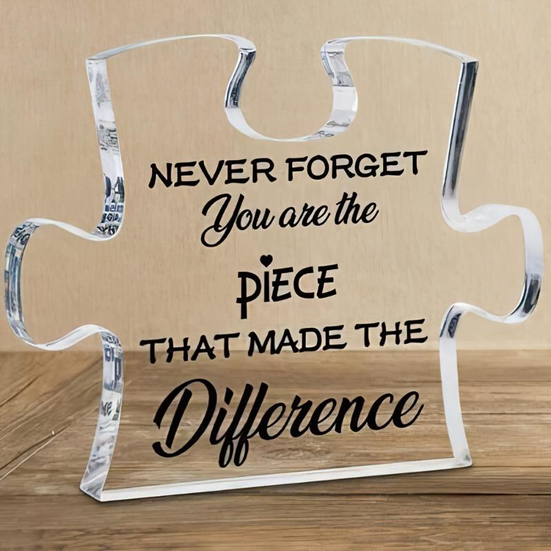 2D Flat Retro Puzzle Thank You Gift Acrylic Desktop Decoration, Suitable for wall decoration, porch, room, villa, accents Home, Hallway, or Workplace 9.5*7CM
2D Flat Retro Puzzle Thank You Gift Acrylic Desktop Decoration, Suitable for wall decoration, porch, room, villa, accents Home, Hallway, or Workplace 9.5*7CM