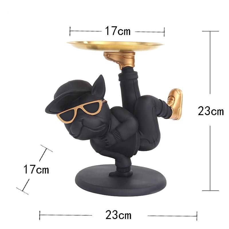 Creative Resin Street Dance French Bulldog Animal Ornament, Kitchen Tray, Desktop Storage, Snack Candy Plate, Handicrafts
Creative Resin Street Dance French Bulldog Animal Ornament, Kitchen Tray, Desktop Storage, Snack Candy Plate, Handicrafts