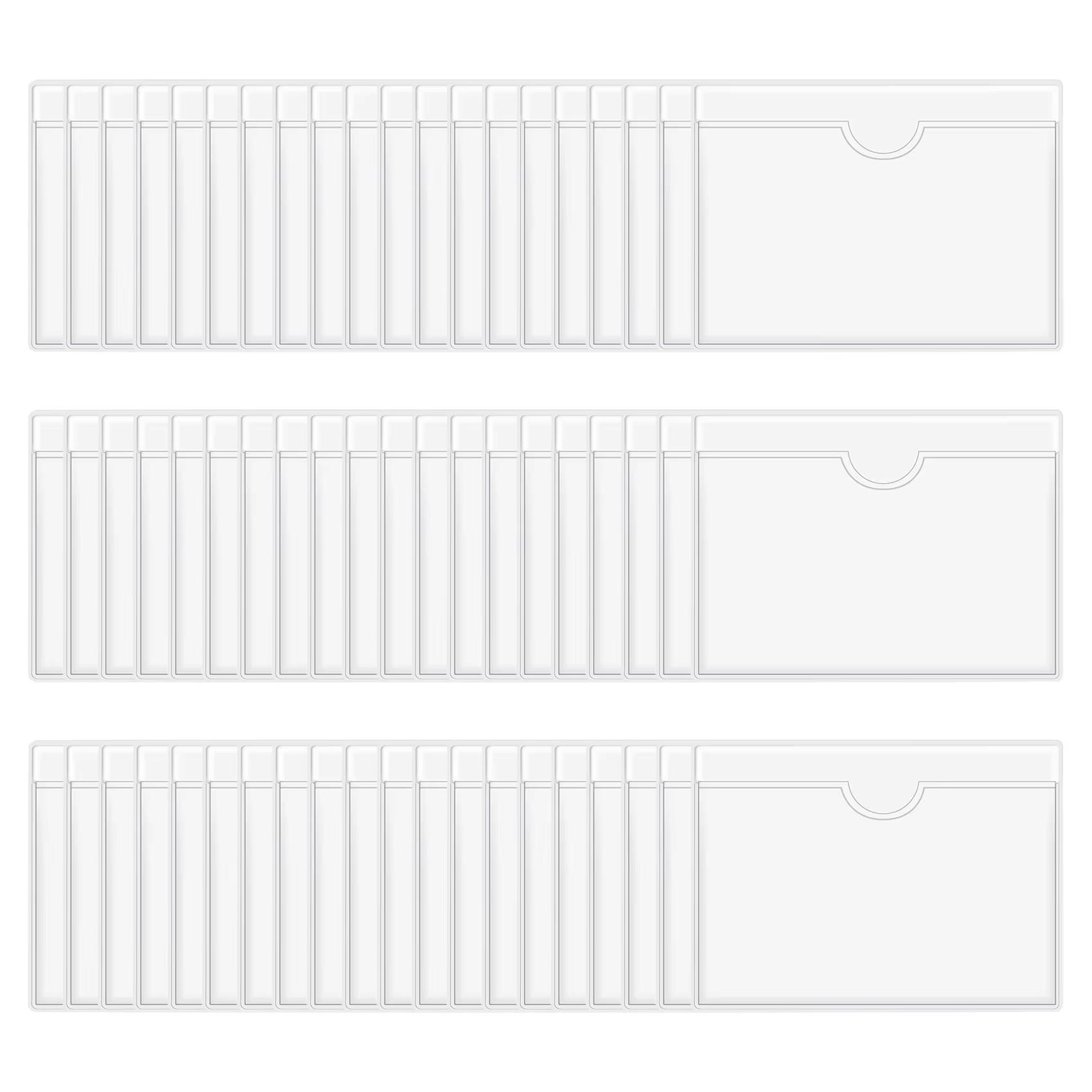 60Pcs Self-Adhesive Label Holder Card Pockets Label Holder Clear Library Card Holders with Top Open for Index Cards
60Pcs Self-Adhesive Label Holder Card Pockets Label Holder Clear Library Card Holders with Top Open for Index Cards