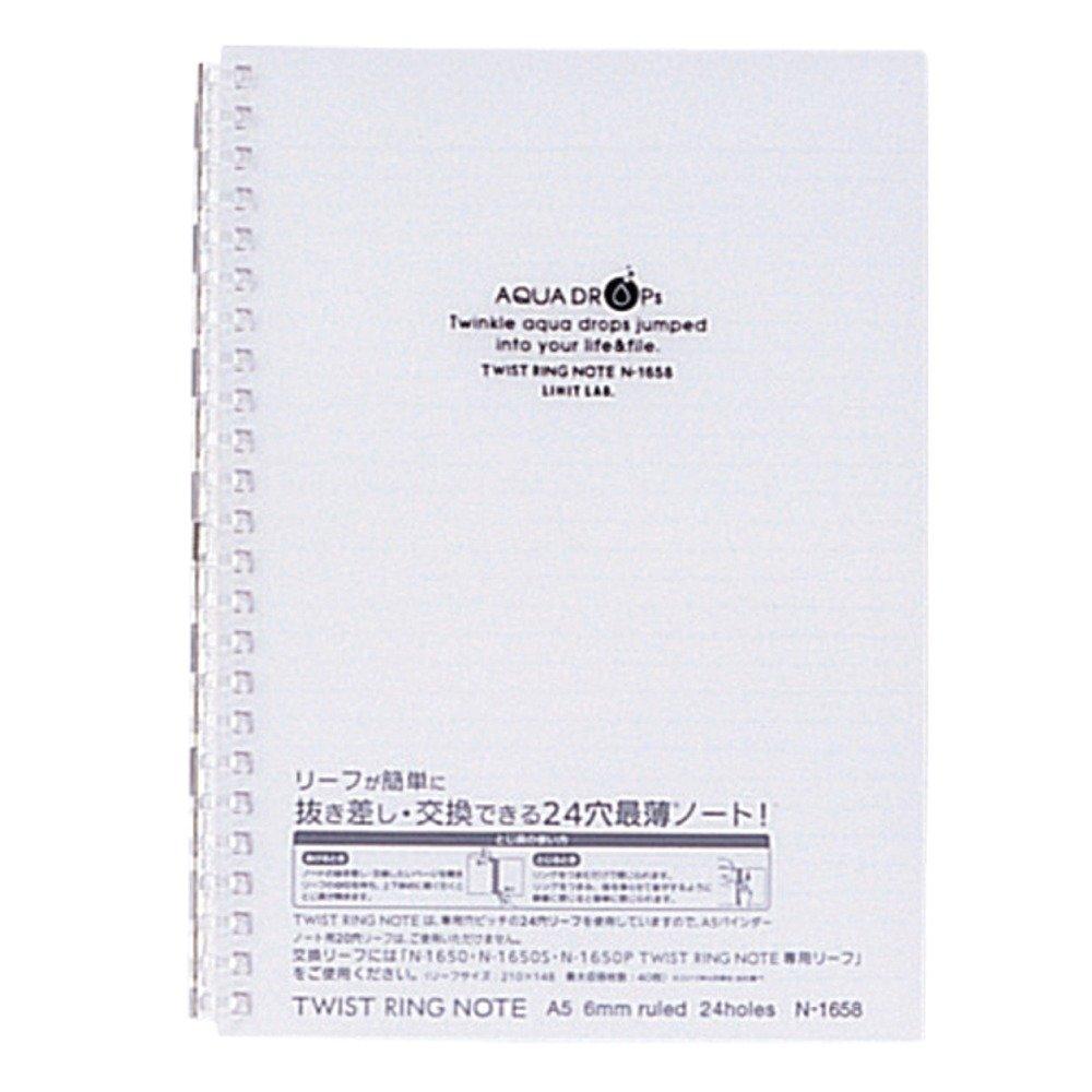 LIHIT LAB Twist Notebook, A5, 24-Hole, Milky White, Pack of 10, N1658-1_10
LIHIT LAB Twist Notebook, A5, 24-Hole, Milky White, Pack of 10, N1658-1_10