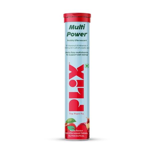PLIX - THE PLANT FIX Multi Power Multivitamin + Apple Cider Vinegar 15 Fizzy Effervescent Tablet,Pack of 1(Apple Burst)|Travel Friendly,90 grams
PLIX - THE PLANT FIX Multi Power Multivitamin + Apple Cider Vinegar 15 Fizzy Effervescent Tablet,Pack of 1(Apple Burst)|Travel Friendly,90 grams