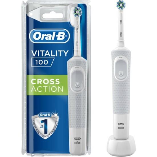 Oral-B Oral B Перезаряжаемая электрическая зубная щетка Vitality Cross Action White D100
Oral-B Oral B Перезаряжаемая электрическая зубная щетка Vitality Cross Action White D100
