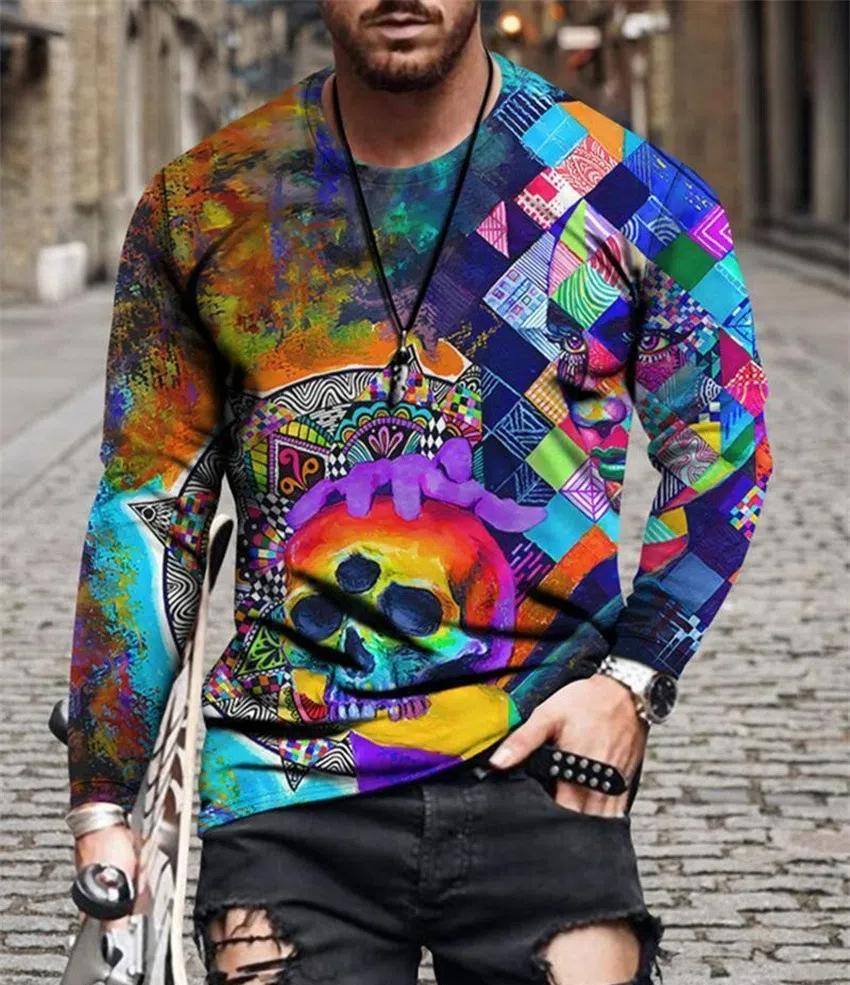 Street Youth Vitality New Trend Men s Graffiti Color 3D Printing Tops Long Sleeve Round Neck Outdoor Sports T-shirt Men Top Tees 6XL
Street Youth Vitality New Trend Men s Graffiti Color 3D Printing Tops Long Sleeve Round Neck Outdoor Sports T-shirt Men Top Tees 6XL