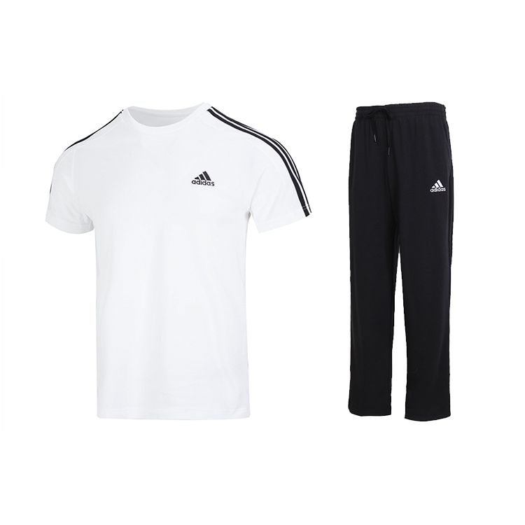 Adidas Однотонная спортивная футболка с полосатым принтом и коротким рукавом, повседневные дышащие свободные прямые брюки, мужской комплект IC9336+GK9273 XL
Adidas Однотонная спортивная футболка с полосатым принтом и коротким рукавом, повседневные дышащие свободные прямые брюки, мужской комплект IC9336+GK9273 XL