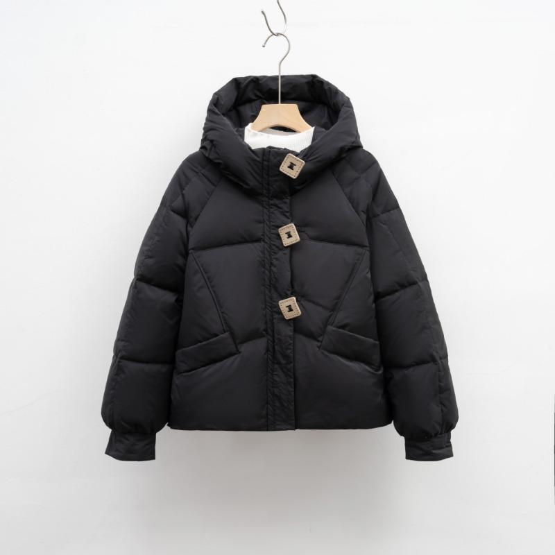 Winter new sugar square button down jacket loose student small hooded bread jacket S
Winter new sugar square button down jacket loose student small hooded bread jacket S