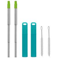 Reusable Straws, Collapsible Portable Stainless Steel Straws with Case, Silicone Tip and Cleaning Brush, for Travel Camping
Reusable Straws, Collapsible Portable Stainless Steel Straws with Case, Silicone Tip and Cleaning Brush, for Travel Camping
