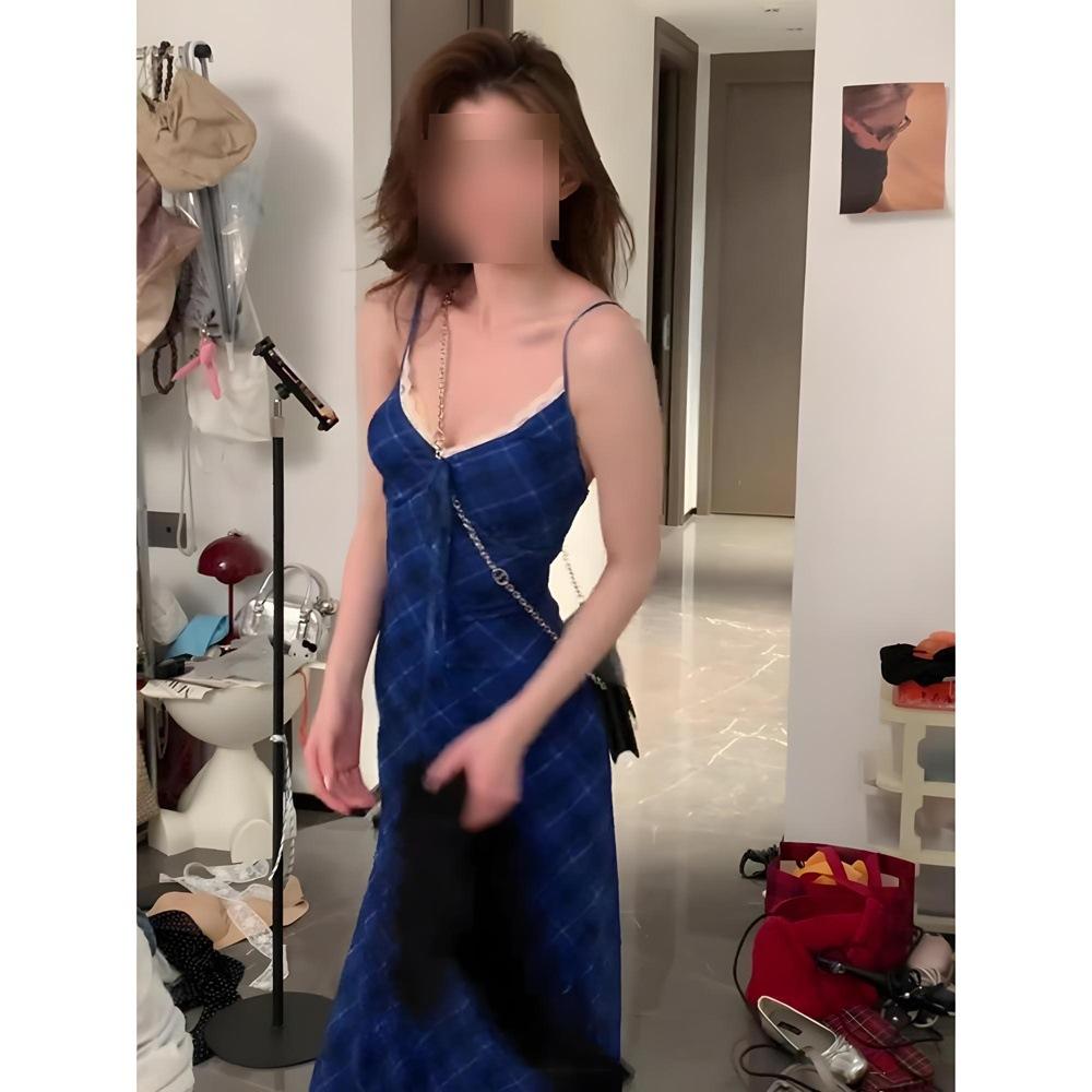 Ретро синее клетчатое платье на подтяжках женское летнее кружевное платье-сетка с темпераментом, облегающее бедра XL- (recommended 110-60kg)
Ретро синее клетчатое платье на подтяжках женское летнее кружевное платье-сетка с темпераментом, облегающее бедра XL- (recommended 110-60kg)