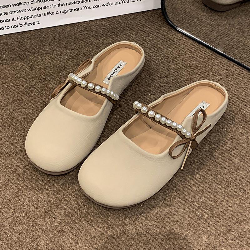 Баотоу полутапочки женские для улицы 2025 лето новые жемчужный бант нежные плоские ленивые крутые тапочки 35 бежевый
Баотоу полутапочки женские для улицы 2025 лето новые жемчужный бант нежные плоские ленивые крутые тапочки 35 бежевый