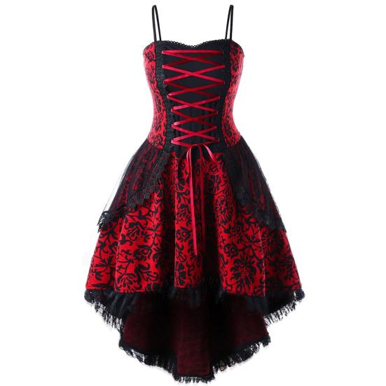 Plus Size Vintage Women Lace Layered Dip Hem Sleeveless Bandage Corset Dress M красный
Plus Size Vintage Women Lace Layered Dip Hem Sleeveless Bandage Corset Dress M красный