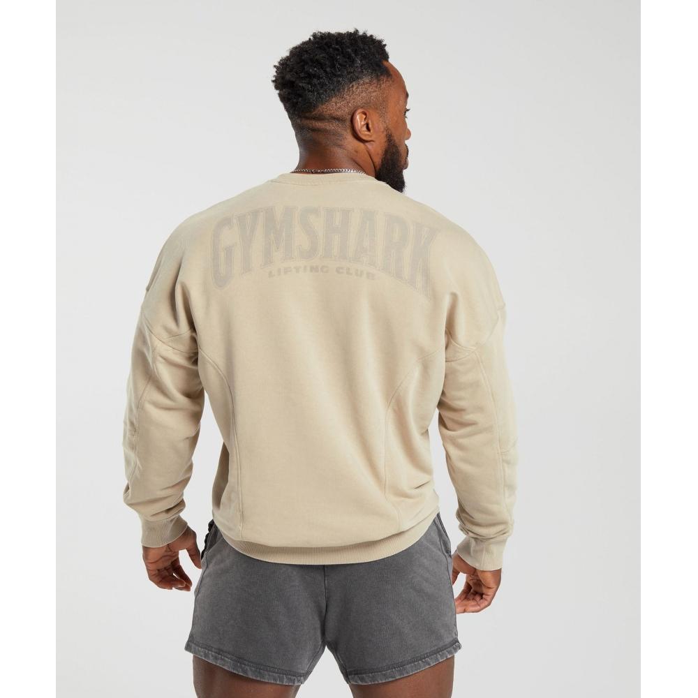 GYMSHARK Heritage Washed Crew Desert Beige A4A8F NB1V S 
GYMSHARK Heritage Washed Crew Desert Beige A4A8F NB1V S