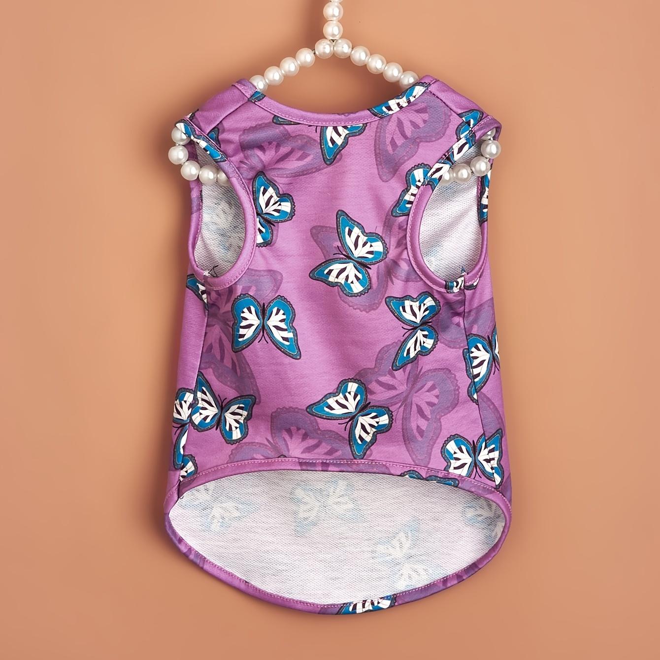 Purple Pet et Vest with Blue Butterfly Prints, Pearl Decorated Pet Clothes, Summer Breathable Small Dog/Cat Cute Sleeveless Top XS(old) фиолетовый
Purple Pet et Vest with Blue Butterfly Prints, Pearl Decorated Pet Clothes, Summer Breathable Small Dog/Cat Cute Sleeveless Top XS(old) фиолетовый