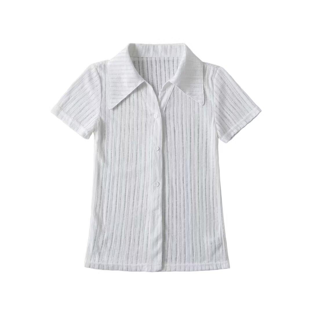 2025 Летний приталенный кардиган с воротником поло и короткими рукавами в рубчик для женщин - европейский и американский стиль горячей девушки Small белый
2025 Летний приталенный кардиган с воротником поло и короткими рукавами в рубчик для женщин - европейский и американский стиль горячей девушки Small белый