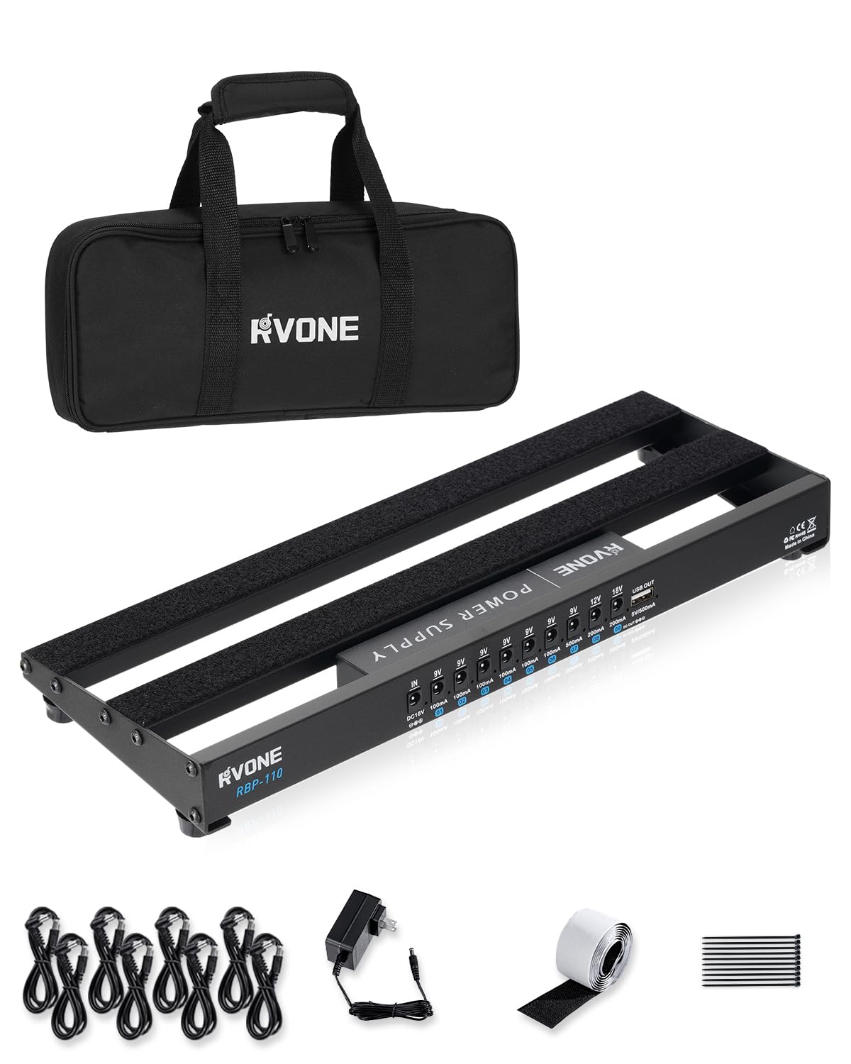 RVONE Compact Guitar Pedalboard with Power 10 Isolated Lightweight and Includes Board and Bag Supply, Outputs, Aluminum, Portable, (14.5 x5.2 , Black)
RVONE Compact Guitar Pedalboard with Power 10 Isolated Lightweight and Includes Board and Bag Supply, Outputs, Aluminum, Portable, (14.5 x5.2 , Black)