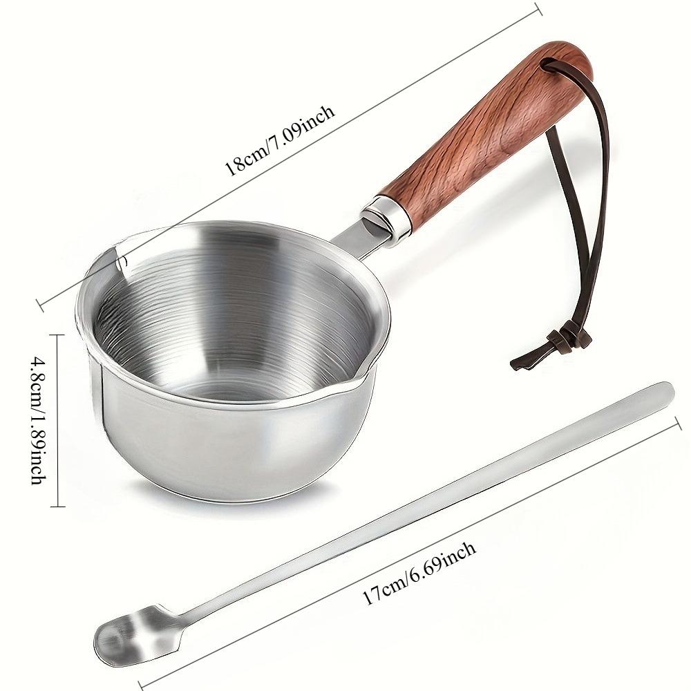 10oz Stainless Steel Pot with Wooden Handle - Dishwasher Safe for Cooking, Candle Wax Melting & DIY Crafts
10oz Stainless Steel Pot with Wooden Handle - Dishwasher Safe for Cooking, Candle Wax Melting & DIY Crafts