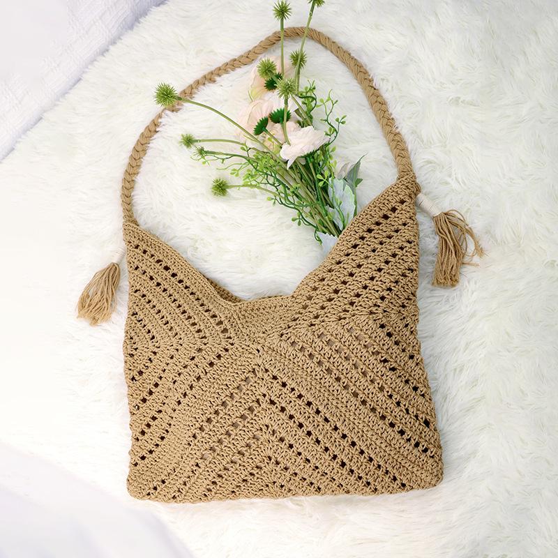 Сумка-тоут из хлопка ручной работы: Ленивый Стиль Отпуск Пляжная Сумка, Большая Вместимость Одноплечевая Сумка для Поездок темный кофе
Сумка-тоут из хлопка ручной работы: Ленивый Стиль Отпуск Пляжная Сумка, Большая Вместимость Одноплечевая Сумка для Поездок темный кофе