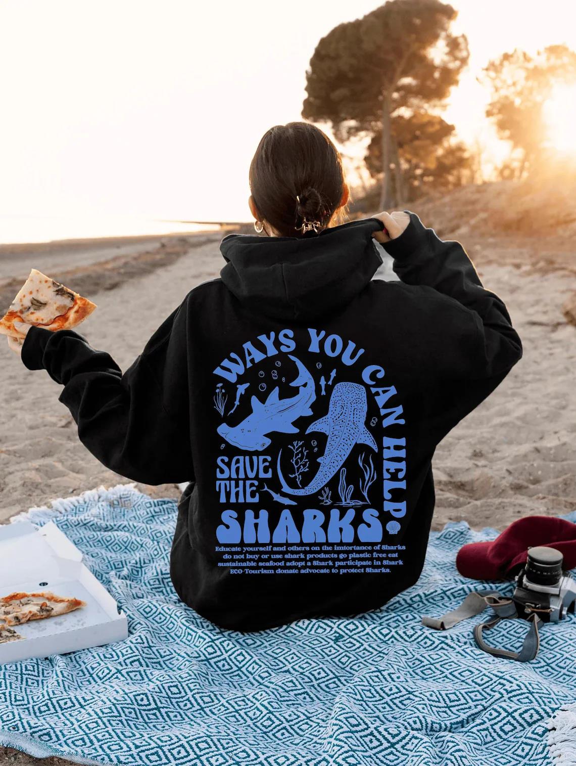 Trendy Save The Sharks Printed Hoodies Fall Winter Long Sleeves Casual Fleece Loose Hooded Sweatshirts Women Men Clothing 3XL
Trendy Save The Sharks Printed Hoodies Fall Winter Long Sleeves Casual Fleece Loose Hooded Sweatshirts Women Men Clothing 3XL