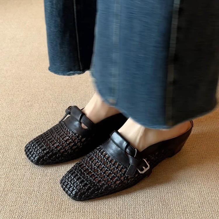 Genuine leather 6cm inner height increase woven hollow bag head sandals with outer wear cool slippers 40
Genuine leather 6cm inner height increase woven hollow bag head sandals with outer wear cool slippers 40