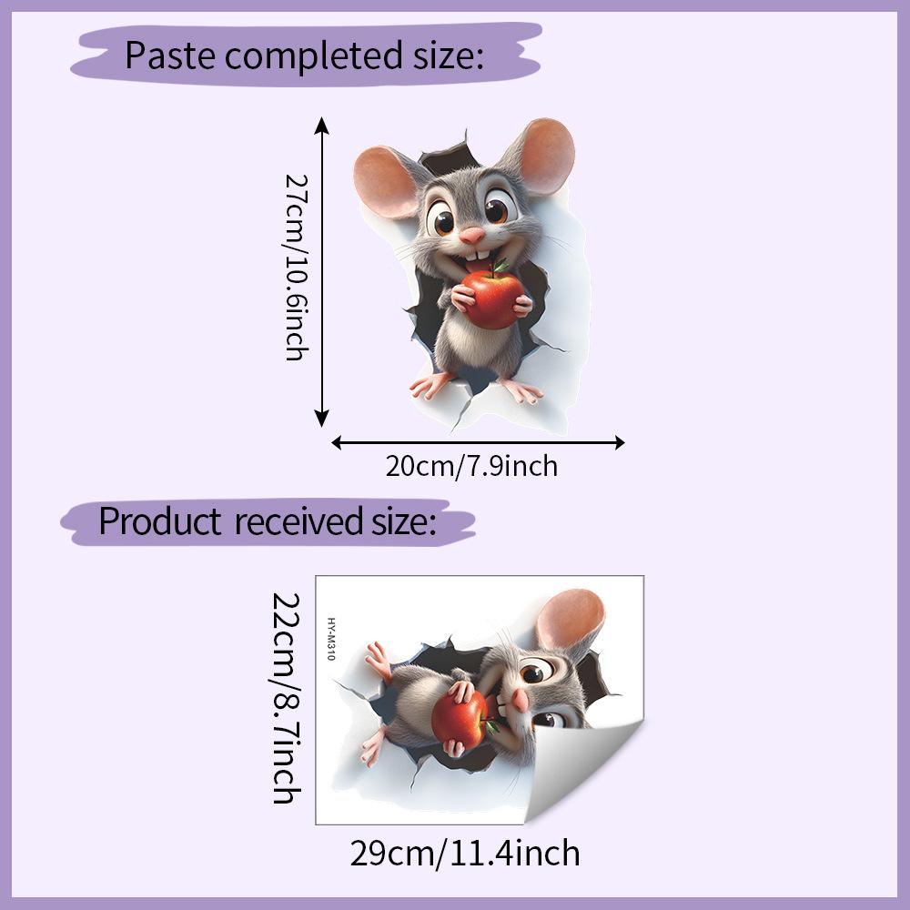 Mouse with Apple Hiding in Hole Toilet Wall Sticker Self-Adhesive Removable Bathroom Funny Home Decor Art 22x29cm різнокольоровий
Mouse with Apple Hiding in Hole Toilet Wall Sticker Self-Adhesive Removable Bathroom Funny Home Decor Art 22x29cm різнокольоровий