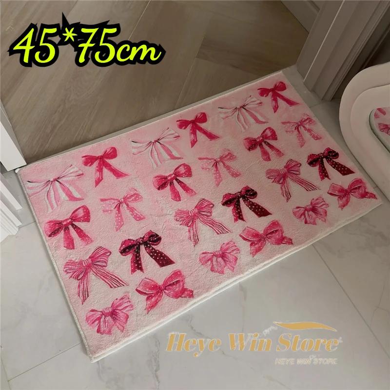 Retro Bow Thickened Plush Carpet Rugs Bedroom Living Room Bedside Cute Floor Mat Home Decoration Pink Carpet Round Angel Footmat
Retro Bow Thickened Plush Carpet Rugs Bedroom Living Room Bedside Cute Floor Mat Home Decoration Pink Carpet Round Angel Footmat
