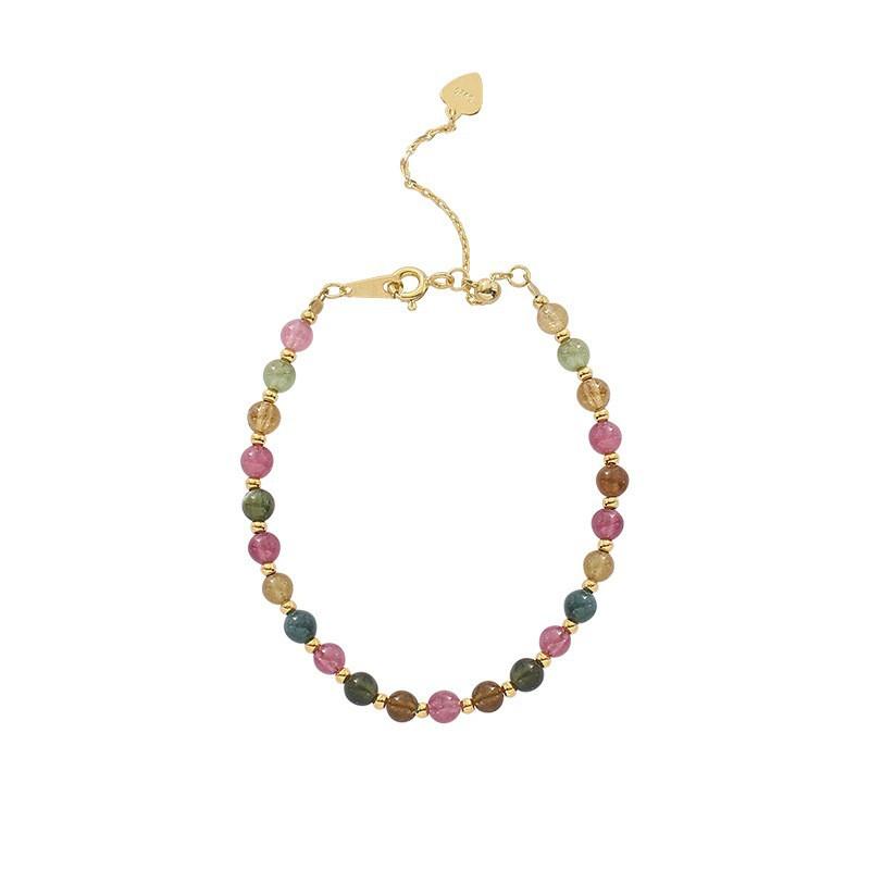 Natural geometric small-bead colorful tourmaline bracelet, peach blossom charm bracelet, simple and versatile, a perfect gift for a best friend, Small Bead Tourmaline Bra
Natural geometric small-bead colorful tourmaline bracelet, peach blossom charm bracelet, simple and versatile, a perfect gift for a best friend, Small Bead Tourmaline Bra