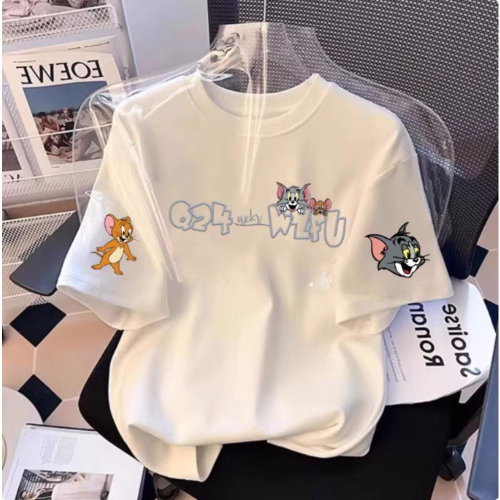 2026 Summer Comic Form Tom and Jerry Image 100% Cotton Printed Oversize Casual T-shirt Adult Children Parent-child Top Homewear. 110
2026 Summer Comic Form Tom and Jerry Image 100% Cotton Printed Oversize Casual T-shirt Adult Children Parent-child Top Homewear. 110