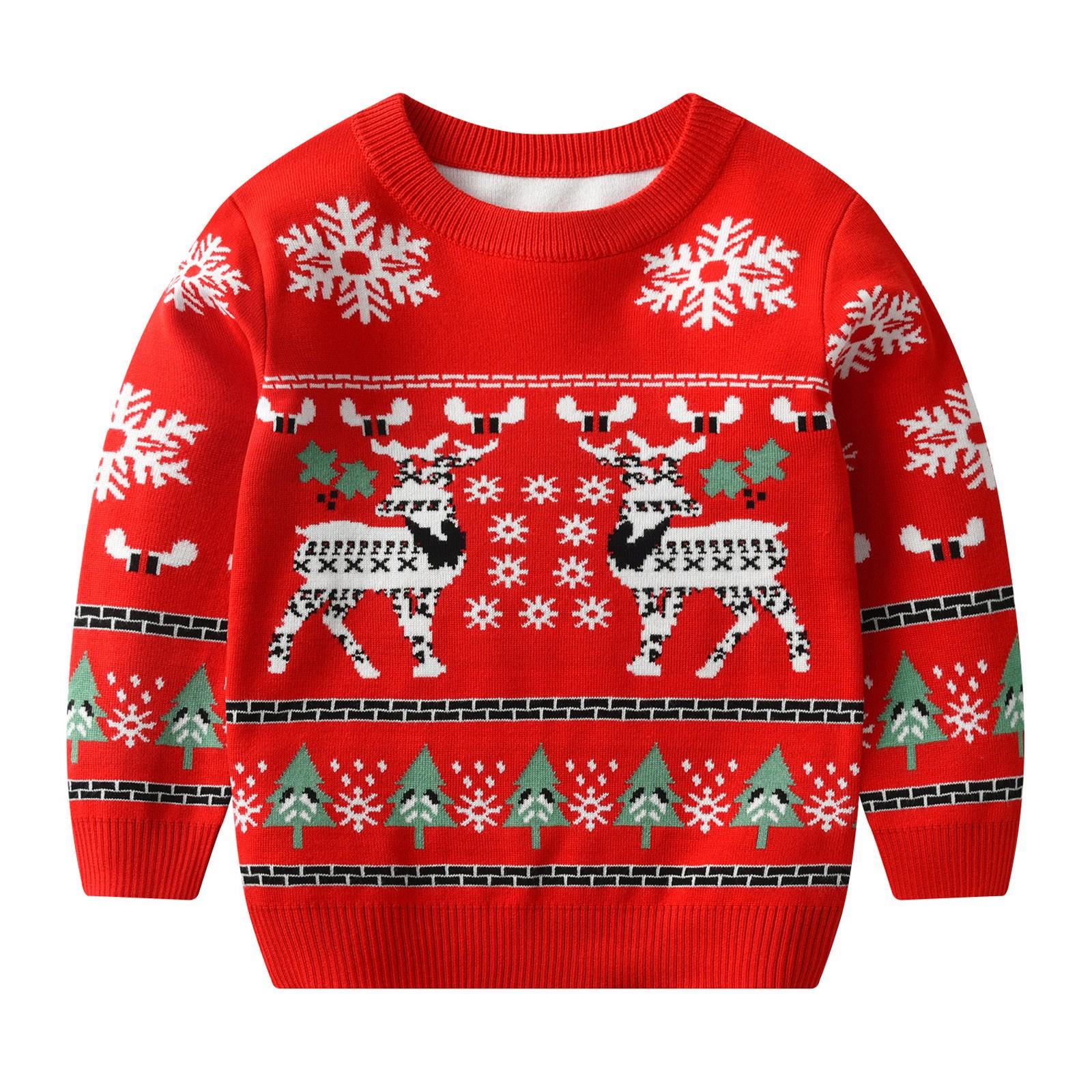 Рождественский вязаный свитер с принтом для маленьких мальчиков и девочек, трикотажная одежда 140 красный
Рождественский вязаный свитер с принтом для маленьких мальчиков и девочек, трикотажная одежда 140 красный