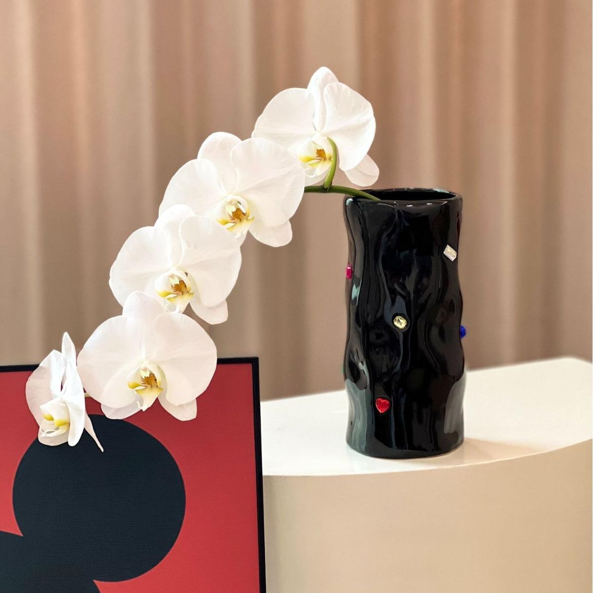 Ceramic Vase Coloured Gemstone Embellishment Jewel Vase Flower Arrangement Crafts Terrarium Home Decoration Accessories
Ceramic Vase Coloured Gemstone Embellishment Jewel Vase Flower Arrangement Crafts Terrarium Home Decoration Accessories