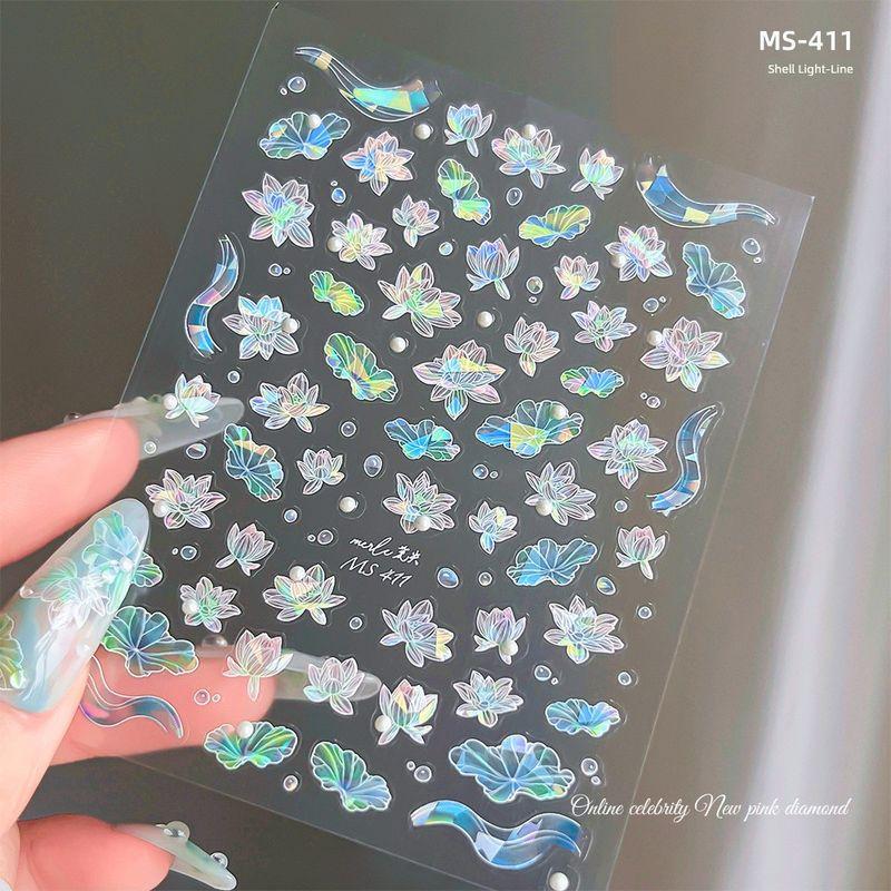 Elegant Lotus Leaf Nail Stickers New Arrival Bright Crystal Aurora Fairy Heart Flat Qi Lotus Good Luck Lotus Nail Crystal Decals Shell light Lotus sticker-MS411
Elegant Lotus Leaf Nail Stickers New Arrival Bright Crystal Aurora Fairy Heart Flat Qi Lotus Good Luck Lotus Nail Crystal Decals Shell light Lotus sticker-MS411