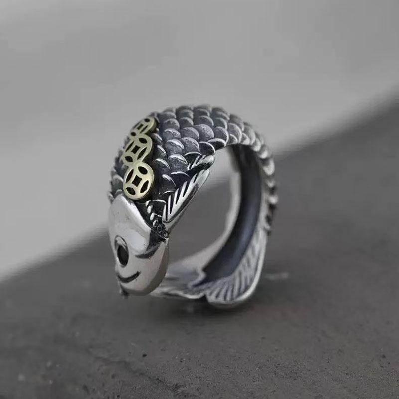 LATS Retro Elegant Fish-shaped Design Ring for Man Woman Couple Engagement Copper Copper-plated Rings Vintage Handmade Gift resizable
LATS Retro Elegant Fish-shaped Design Ring for Man Woman Couple Engagement Copper Copper-plated Rings Vintage Handmade Gift resizable