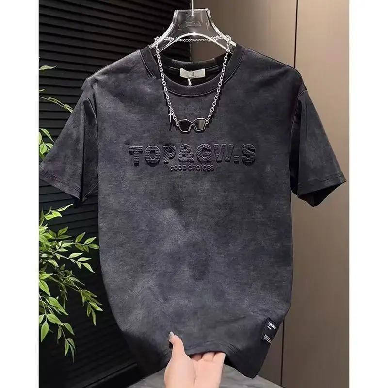 Summer Men s Short Sleeved T Shirt Trendy Casual Letter Design Steel Stamped Half Sleeved S
Summer Men s Short Sleeved T Shirt Trendy Casual Letter Design Steel Stamped Half Sleeved S