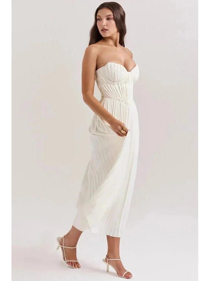 2026 European & American Style Sleeveless Pleated Bandeau Belted Dress for Women s Seaside Vacation M белый
2026 European & American Style Sleeveless Pleated Bandeau Belted Dress for Women s Seaside Vacation M белый