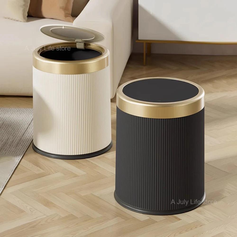 Light Luxury Wastbasket Press Trash Can with Lid for Office Living Room Bathroom Round Garbage Can with Removable Inner Bucket 12L білий
Light Luxury Wastbasket Press Trash Can with Lid for Office Living Room Bathroom Round Garbage Can with Removable Inner Bucket 12L білий